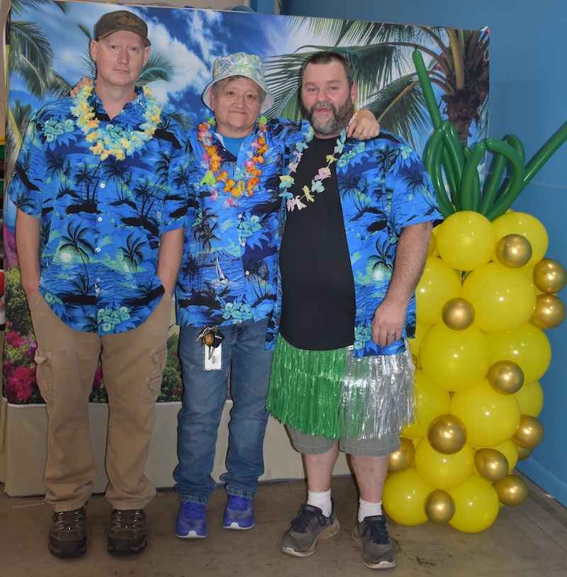 Asheville Aloha Summer Group of Employees Posing