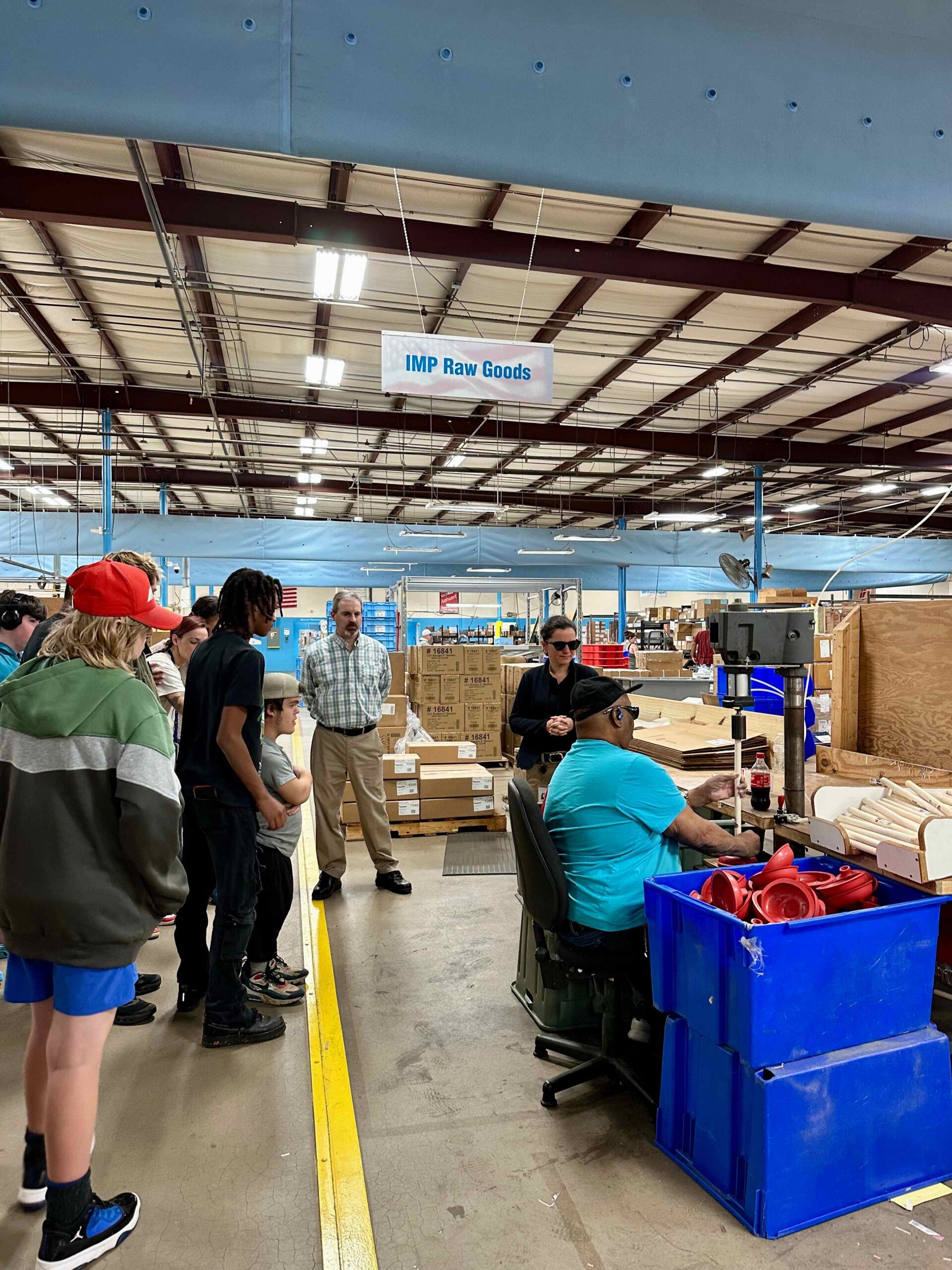 High school students from The Franklin School of Innovation touring the Asheville facility for National Manufacturing Day.