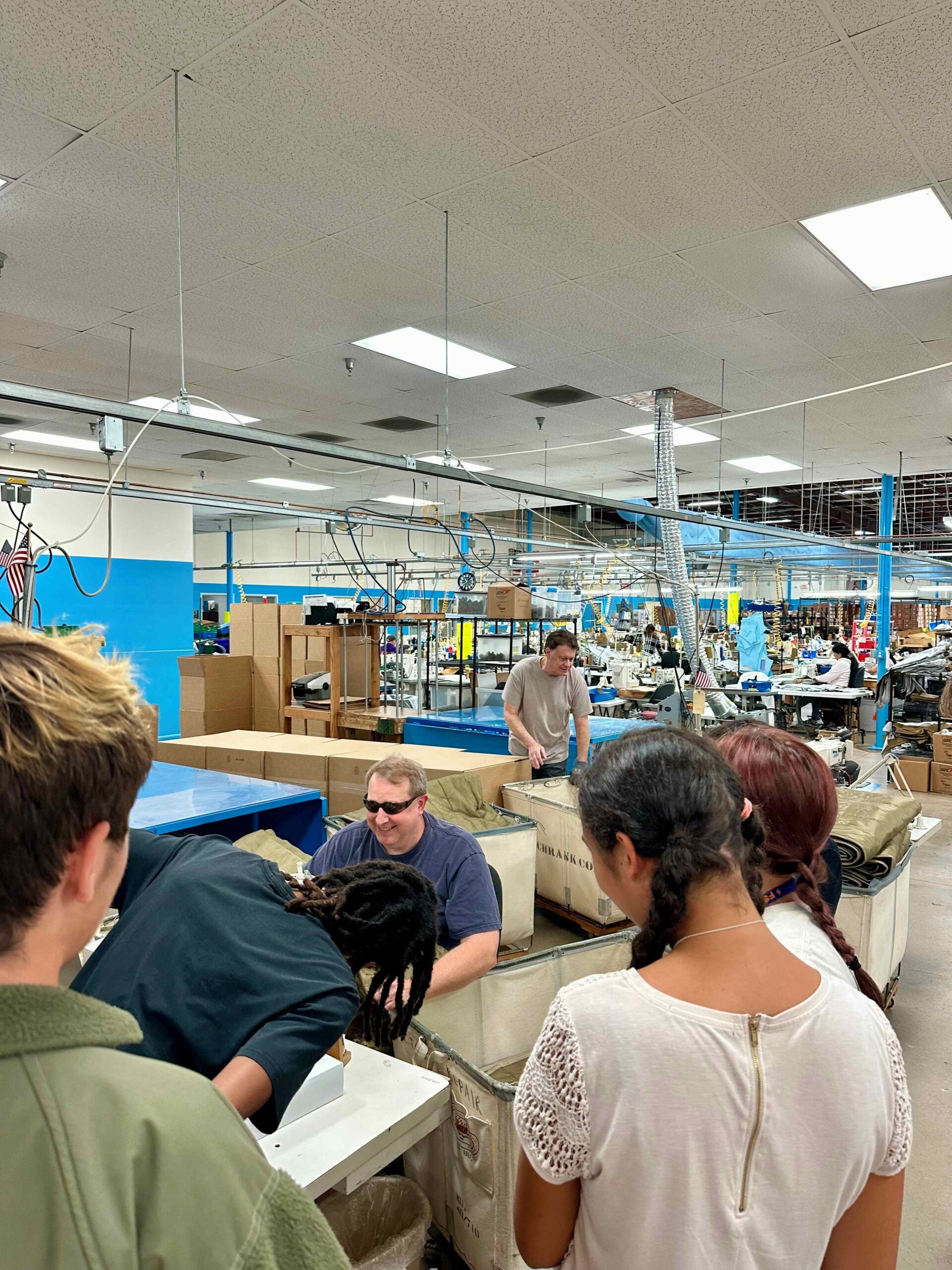 High school students from The Franklin School of Innovation touring the Asheville facility for National Manufacturing Day.