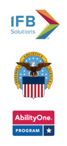 IFB Solutions logo, Defense Logistics Agency logo, Ability One logo