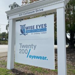 Signage of Wise Eyes and Twenty200 sign in front of the building