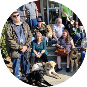 IFB Solutions employees with guide dogs