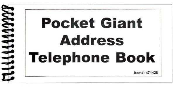 Image of pocket large print address book