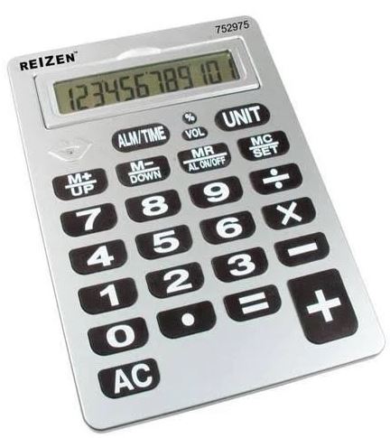 Reizen 12-Digit Jumbo Talking Calculator 
