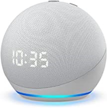 image of echo dot with clock