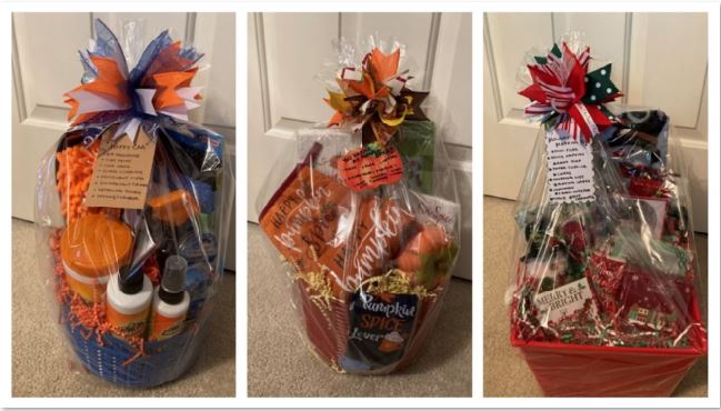 image of the three gift baskets