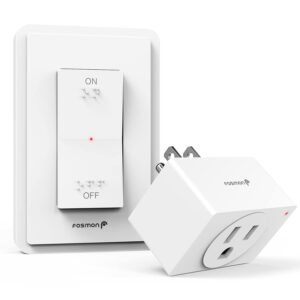 Fosmon Wireless Remote Control Electrical Outlet Switch with Braille