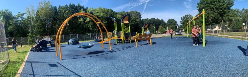 SEE campers enjoy time outside on the Mallory Park playground