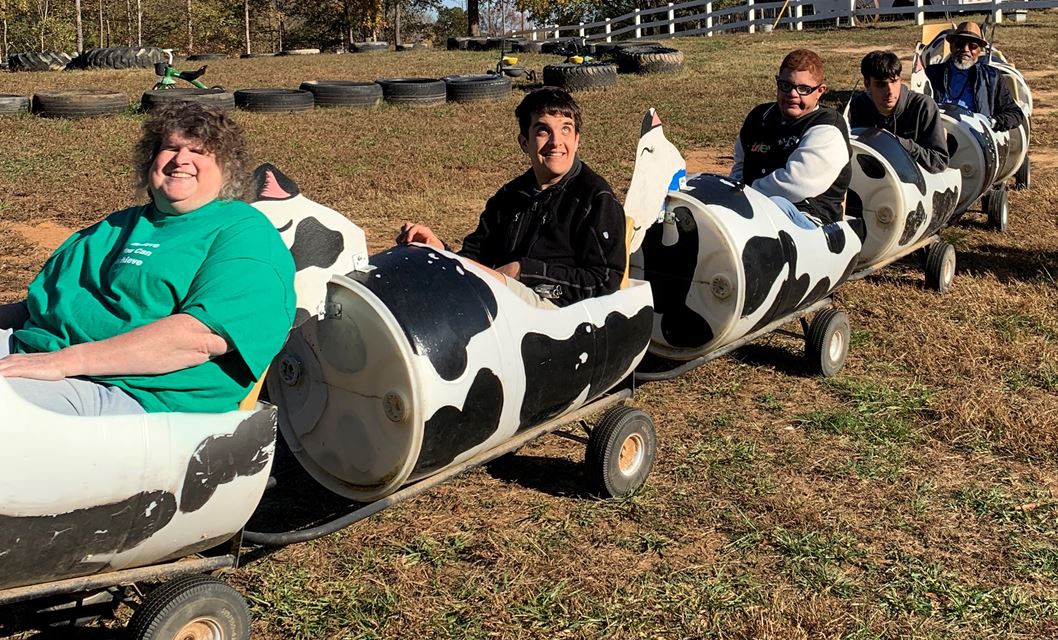 SEE participants in the cow train