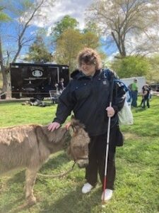 SEE Instructor Ms. Kim with miniature donkey