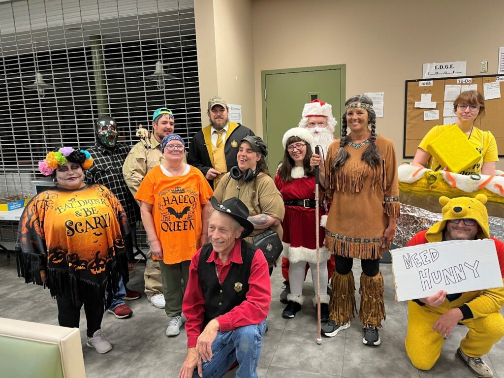 Asheville Employees in their costumes