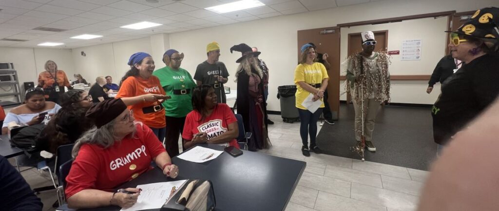 Winston-Salem Facility employees in costumes