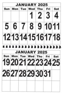 Large Print Calendar