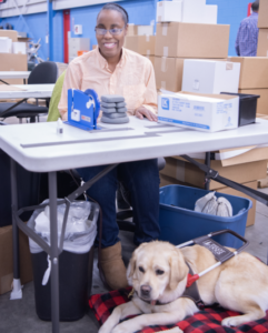 Akiva and her guide dog