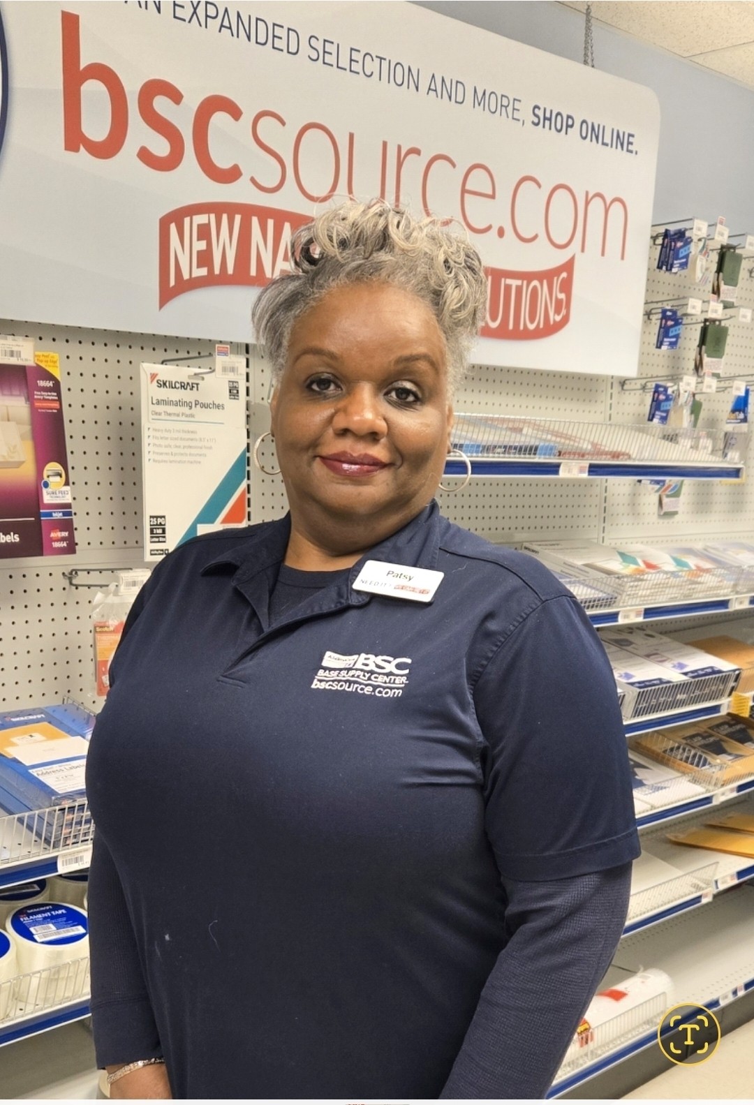 Headshot of Patsy Ford-Holmes at a base supply center
