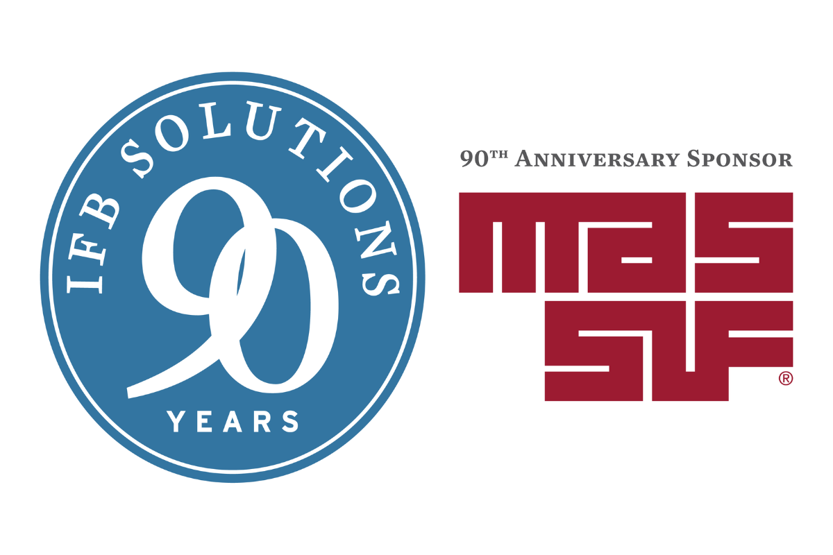 IFB Solutions 90th anniversary and Massif logos