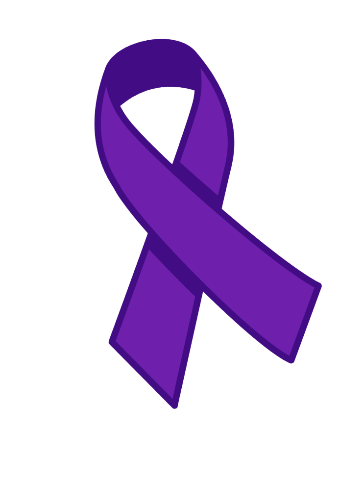 A purple ribbon for Domestic Violence Awareness Month