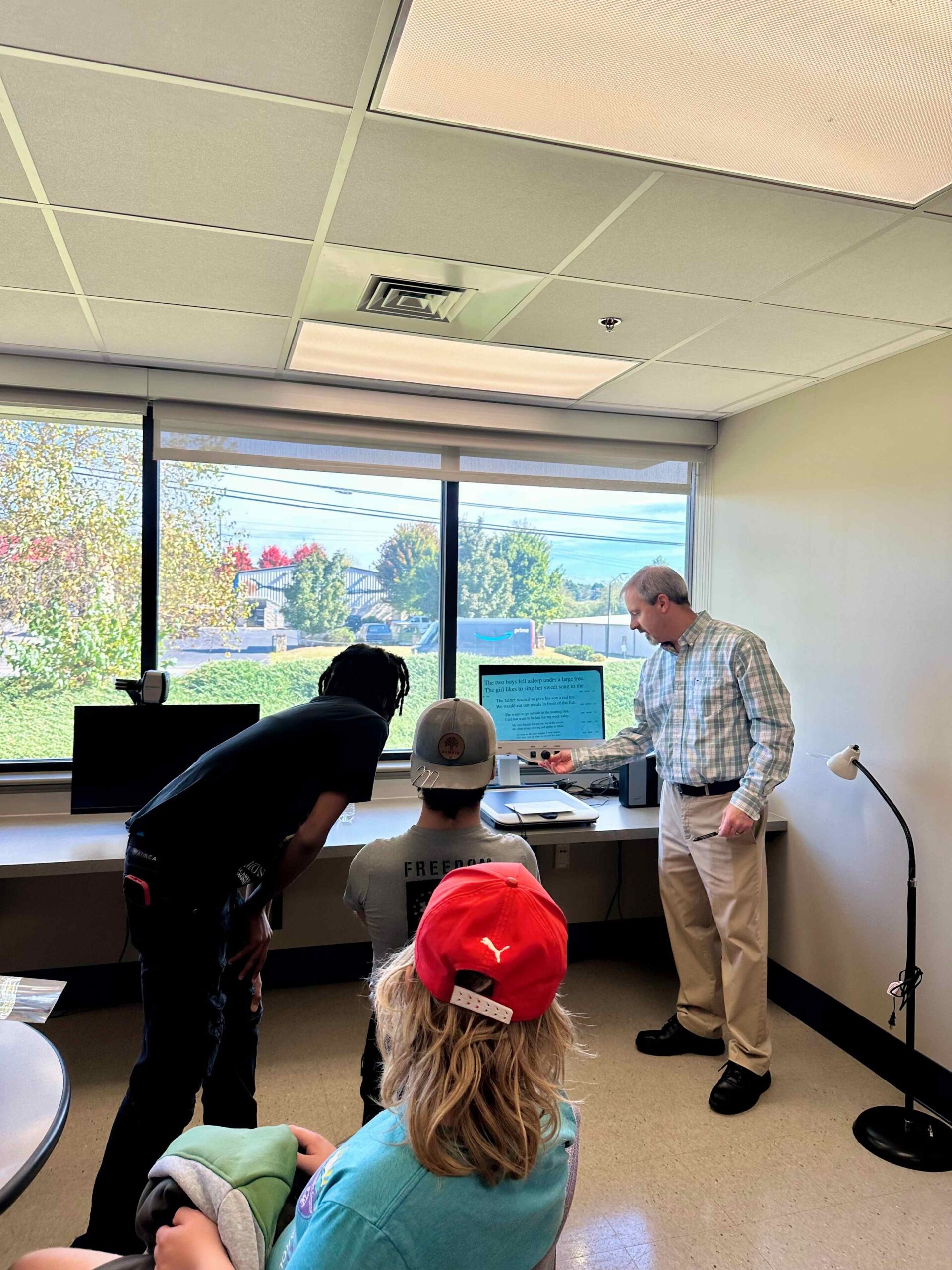 High school students from The Franklin School of Innovation touring the Asheville facility for National Manufacturing Day.